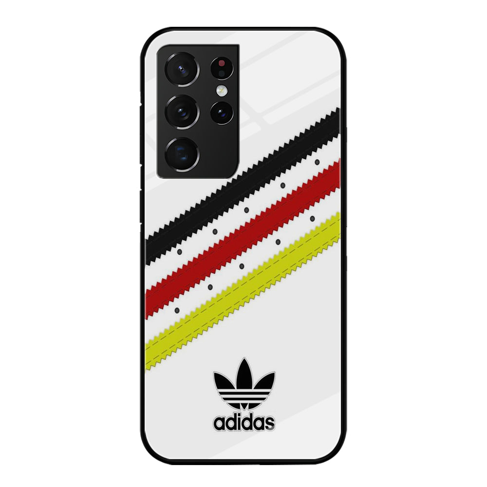 Adidas White Stripe Black Red Yellow Samsung Galaxy S21 Ultra Case