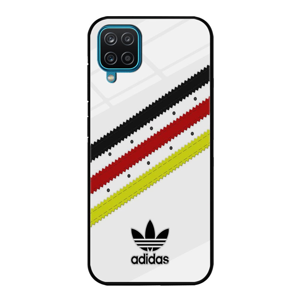 Adidas White Stripe Black Red Yellow Samsung Galaxy A12 Case