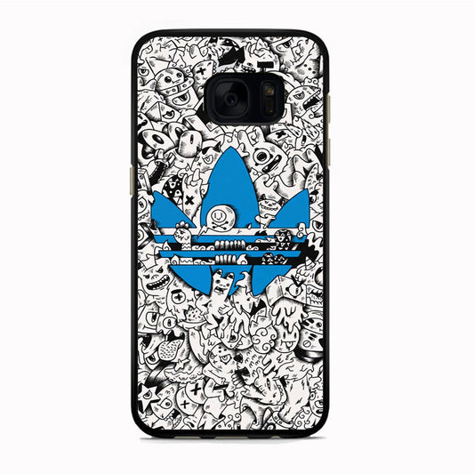 Adidas B&W Doodle Samsung Galaxy S7 Case