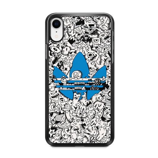 Adidas B&W Doodle iPhone XR Case