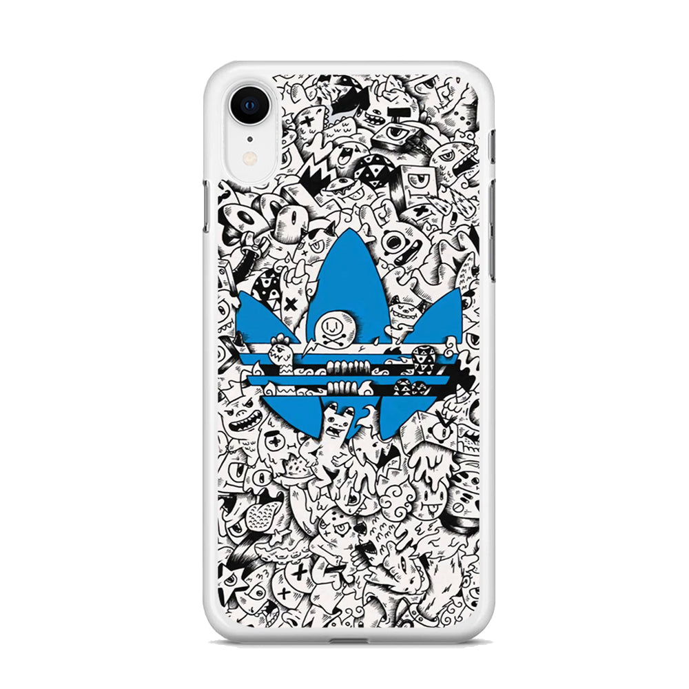 Adidas B&W Doodle iPhone XR Case