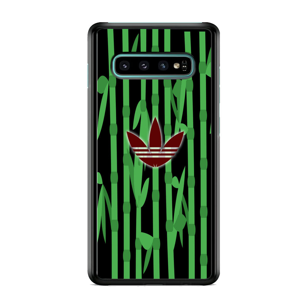Adidas Bamboo Maroon Logo Samsung Galaxy S10 Case - carneyforia