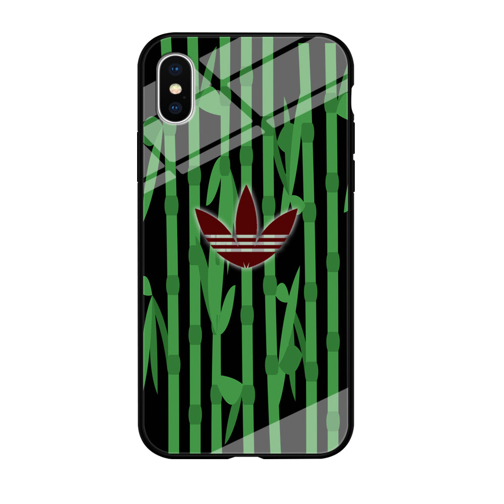 Adidas Bamboo Maroon Logo iPhone X Case - carneyforia