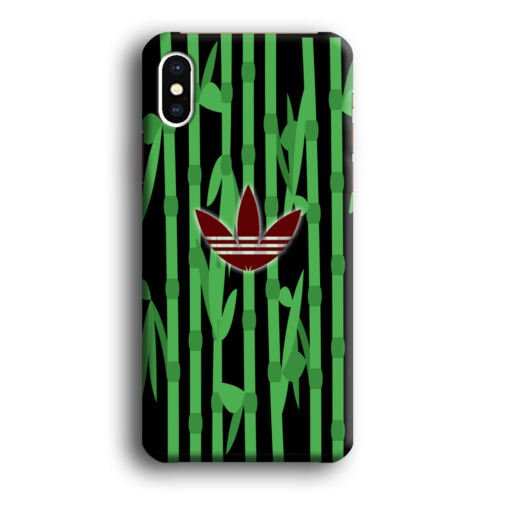 Adidas Bamboo Maroon Logo iPhone X Case - carneyforia