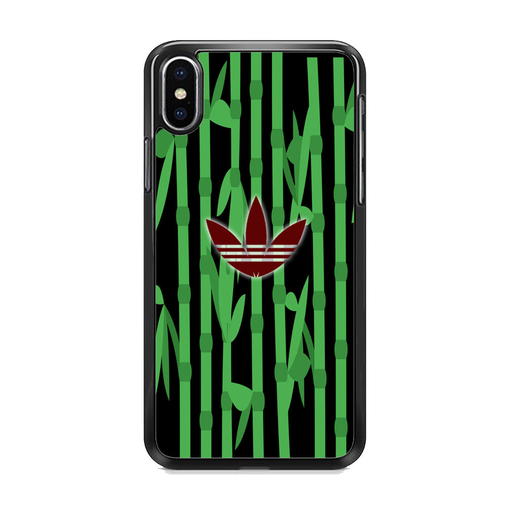 Adidas Bamboo Maroon Logo iPhone X Case - carneyforia