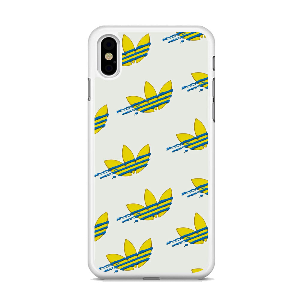 Adidas Doodle Fly Paint Blue iPhone X Case