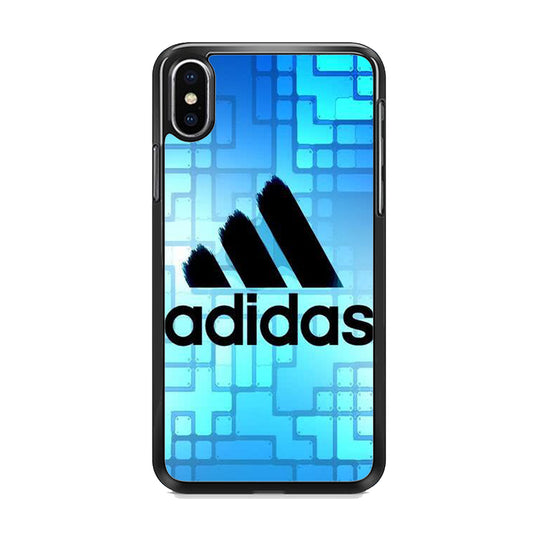 Adidas Logo Blue Abstract iPhone X Case