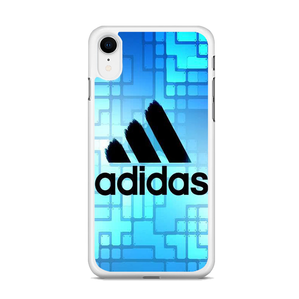 Adidas Logo Blue Abstract iPhone XR Case