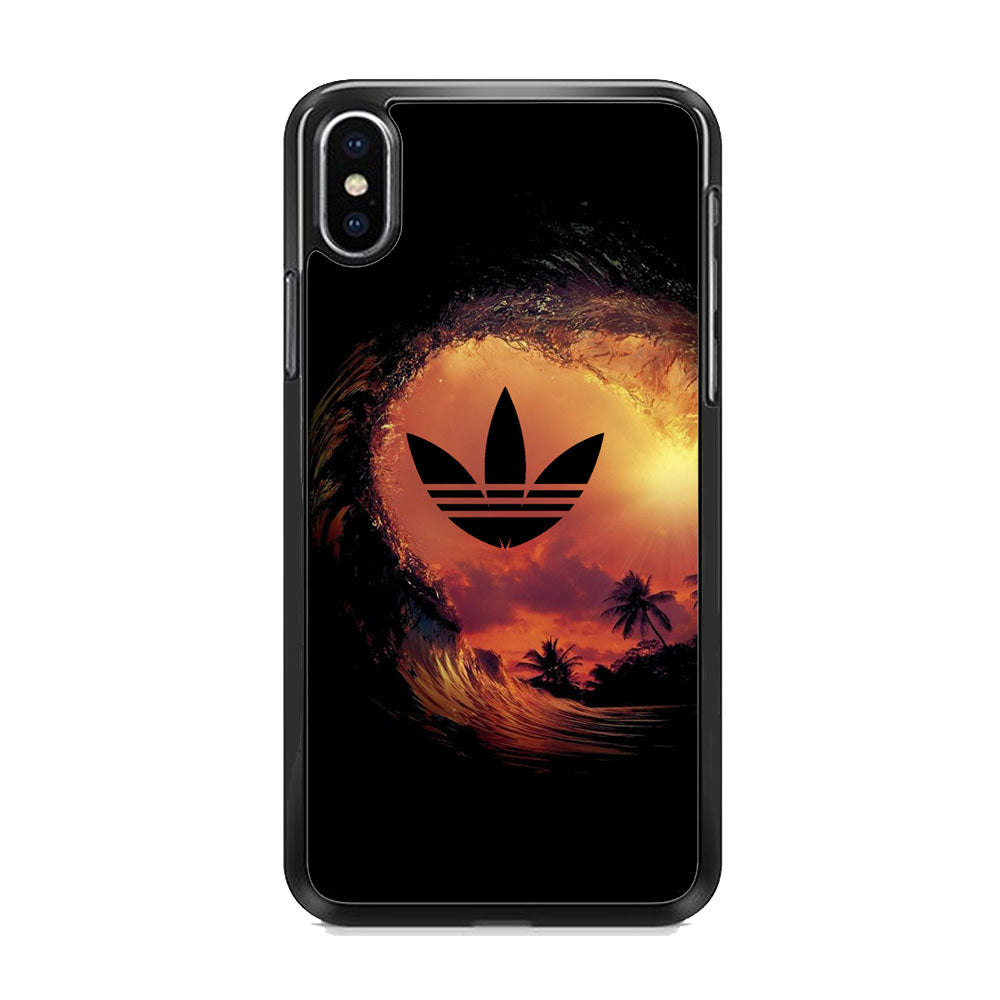 Adidas Logo Wave Sunset iPhone X Case
