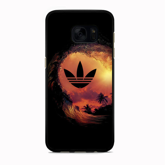 Adidas Logo Wave Sunset Samsung Galaxy S7 Edge Case