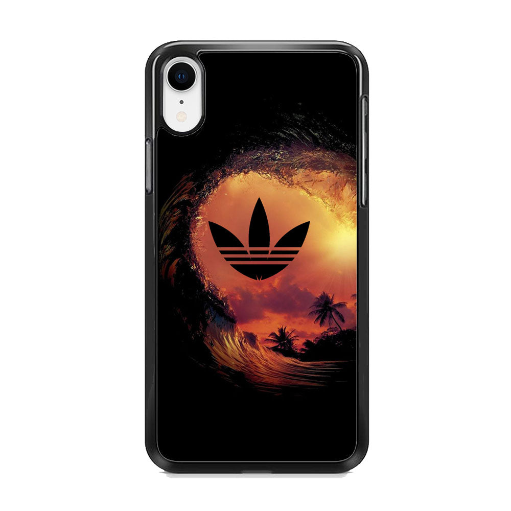 Adidas Logo Wave Sunset iPhone XR Case