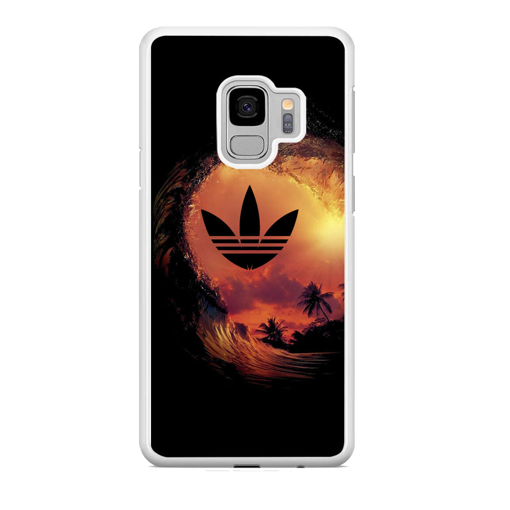 Adidas Logo Wave Sunset Samsung Galaxy S9 Case