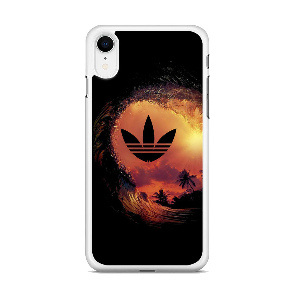 Adidas Logo Wave Sunset iPhone XR Case