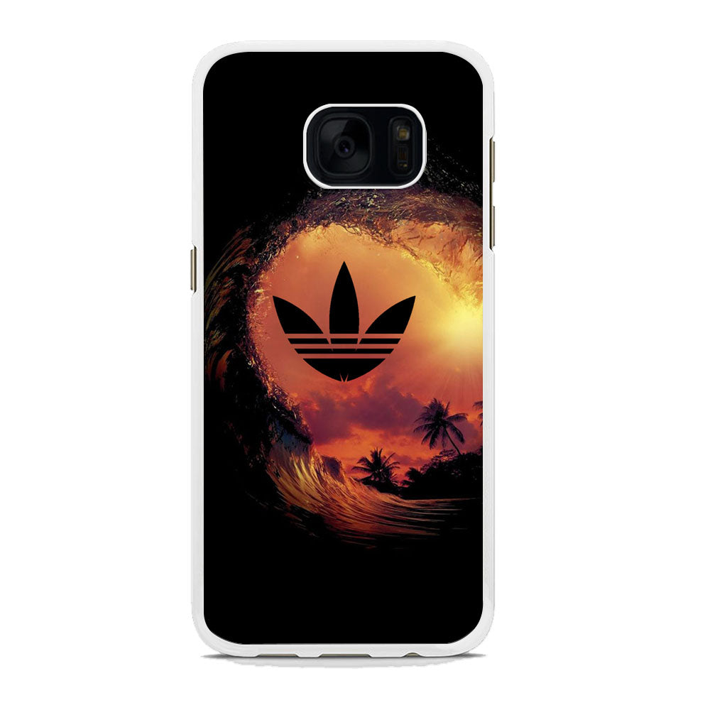 Adidas Logo Wave Sunset Samsung Galaxy S7 Edge Case