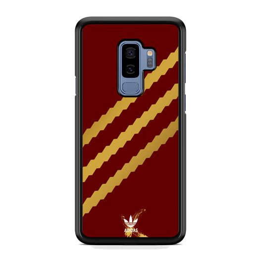 Adidas Stripe Royal Gold Maroon Samsung Galaxy S9 Plus Case