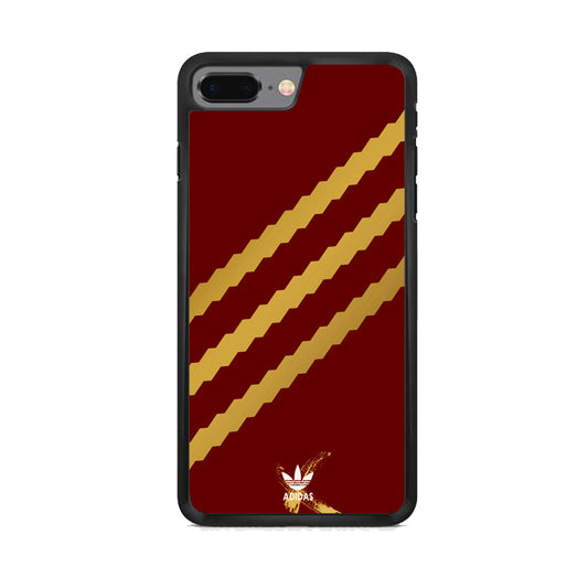Adidas Stripe Royal Gold Maroon iPhone 8 Plus Case
