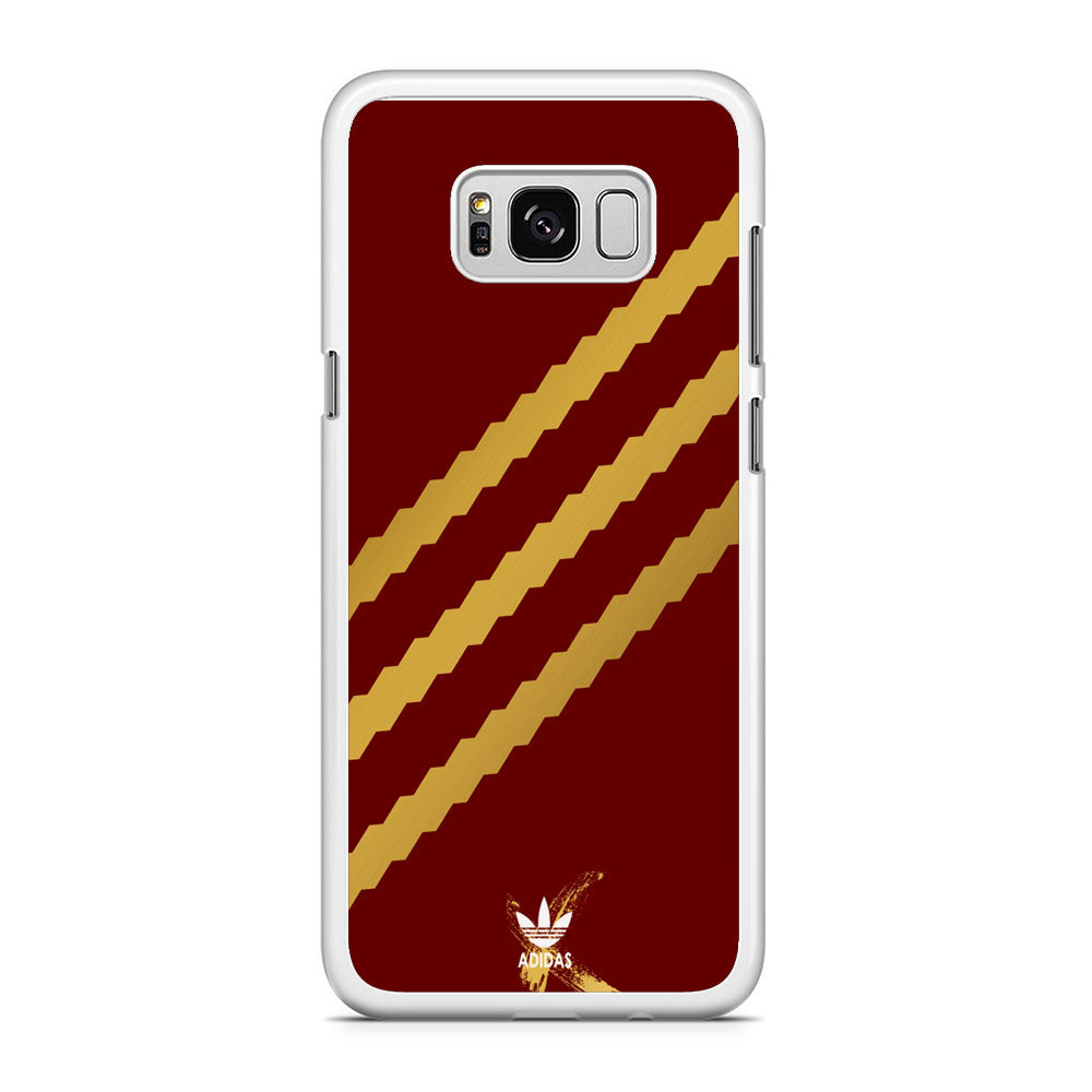 Adidas Stripe Royal Gold Maroon Samsung Galaxy S8 Case