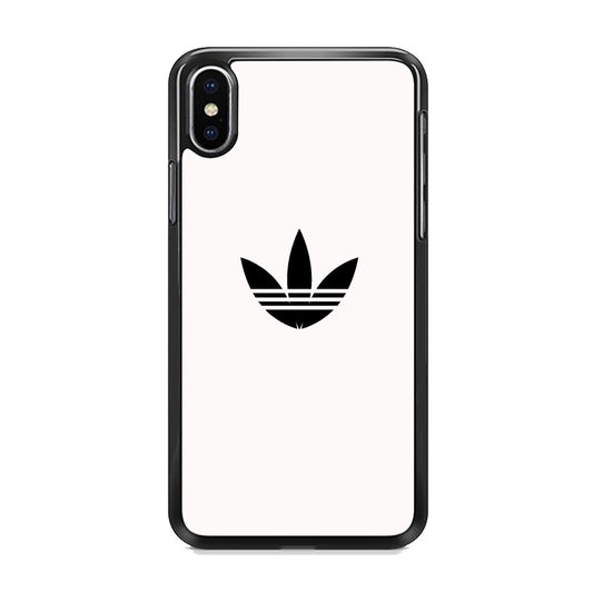 Adidas White Bone Logo Black iPhone X Case