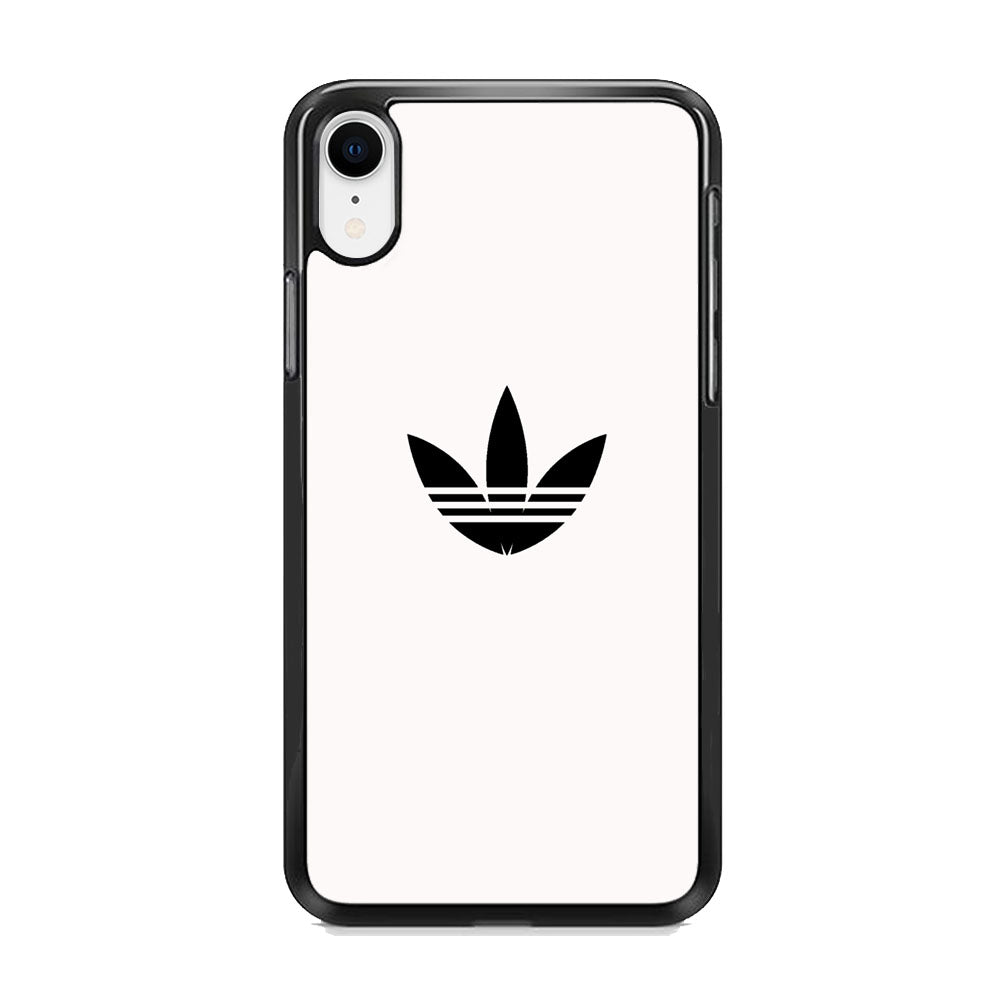 Adidas White Bone Logo Black iPhone XR Case