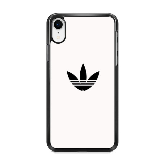 Adidas White Bone Logo Black iPhone XR Case
