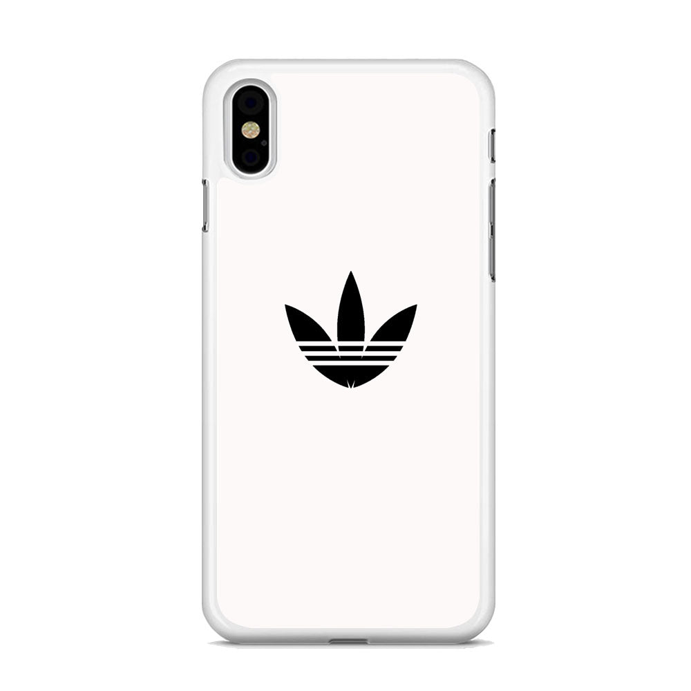 Adidas White Bone Logo Black iPhone X Case