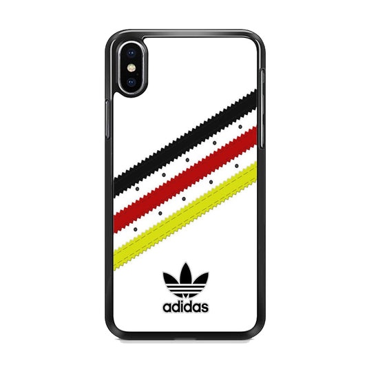 Adidas White Stripe Black Red Yellow iPhone X Case