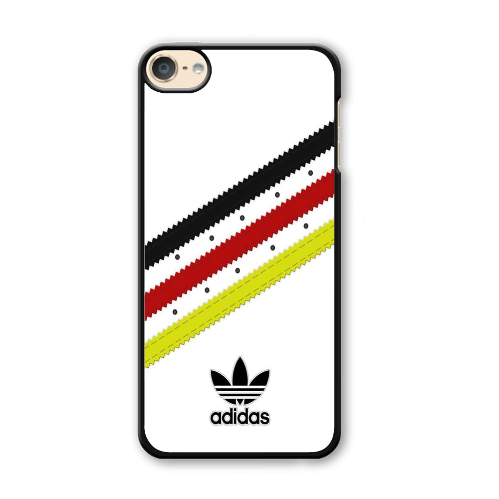 Adidas White Stripe Black Red Yellow iPod Touch 6 Case - Carneyforia