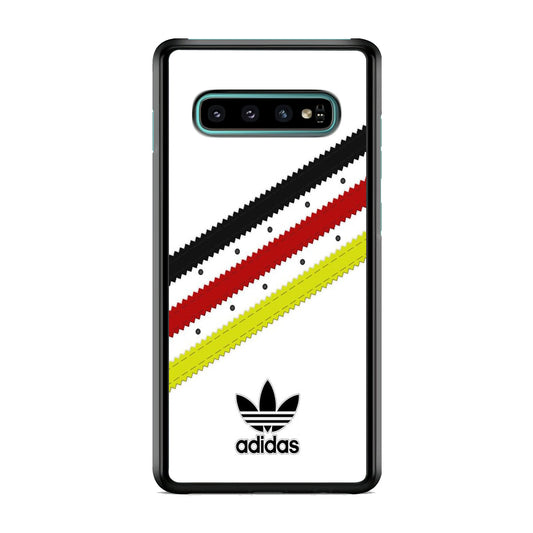 Adidas White Stripe Black Red Yellow Samsung Galaxy S10 Case