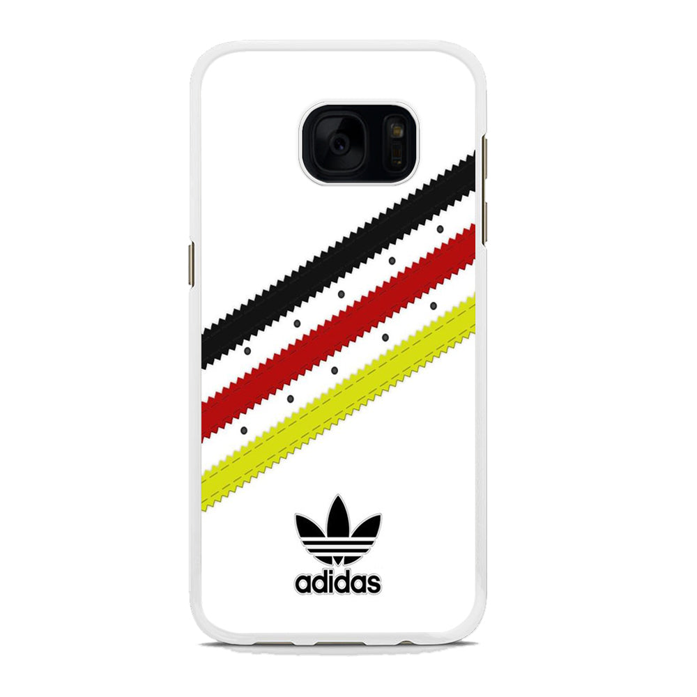 Adidas White Stripe Black Red Yellow Samsung Galaxy S7 Edge Case
