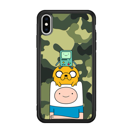 Adventure Time Camo Green iPhone XS Case