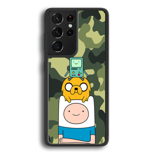 Adventure Time Camo Green Samsung Galaxy S21 Ultra Case