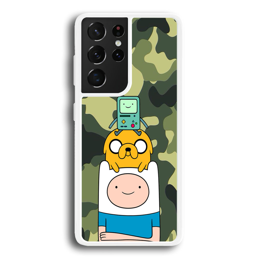 Adventure Time Camo Green Samsung Galaxy S21 Ultra Case