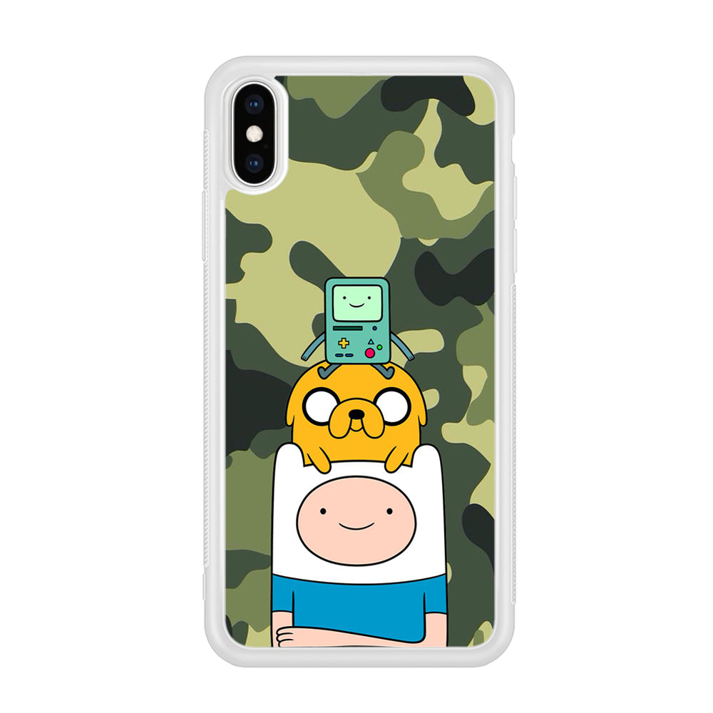 Adventure Time Camo Green iPhone XS Case