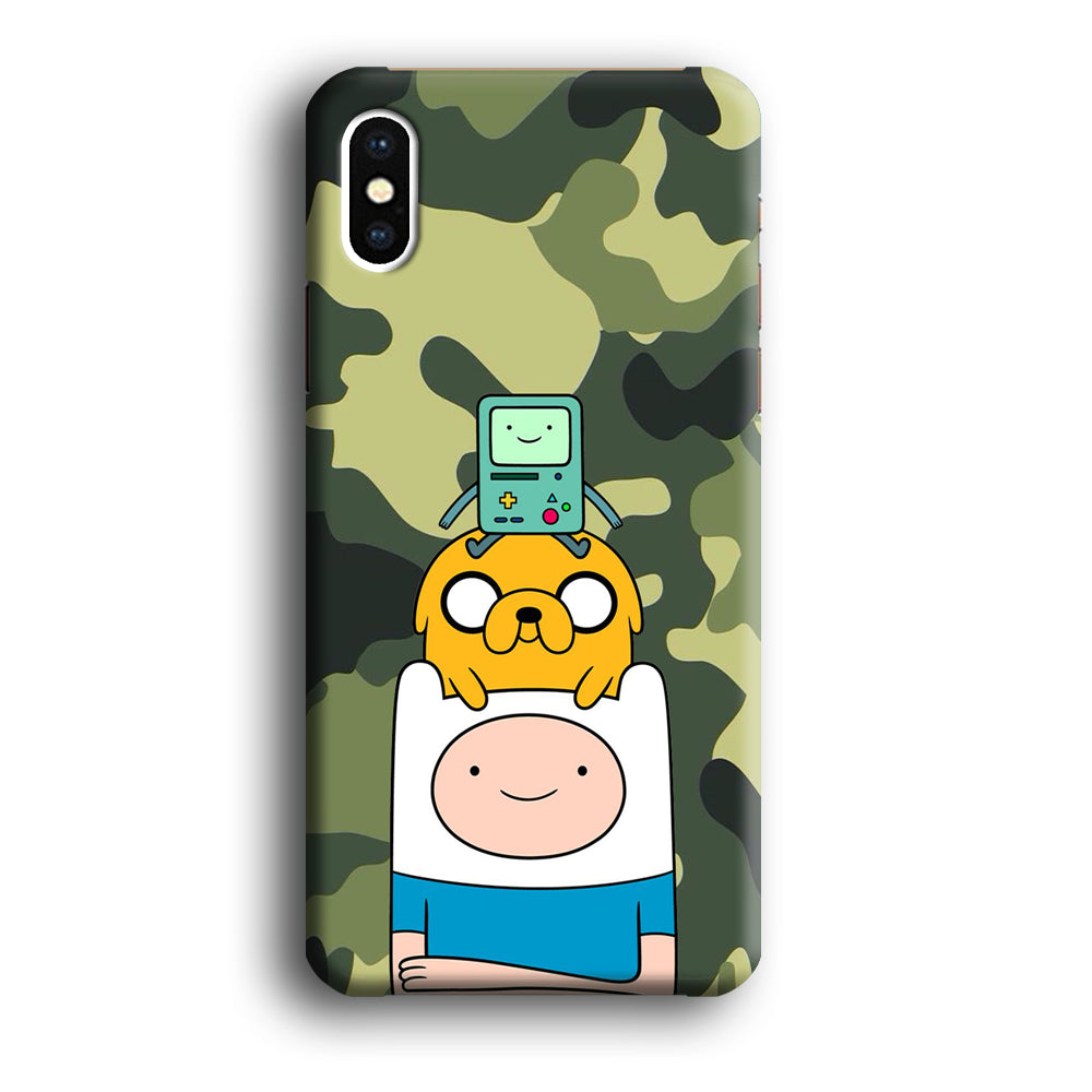 Adventure Time Camo Green iPhone XS Case