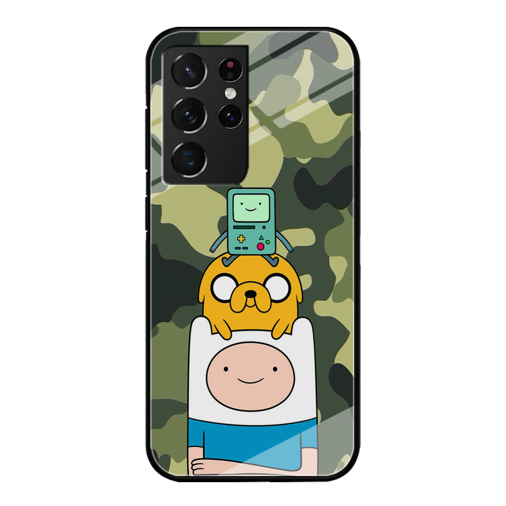 Adventure Time Camo Green Samsung Galaxy S21 Ultra Case