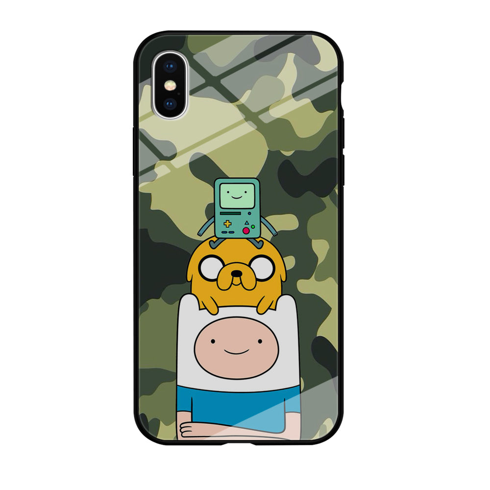 Adventure Time Camo Green iPhone XS Case