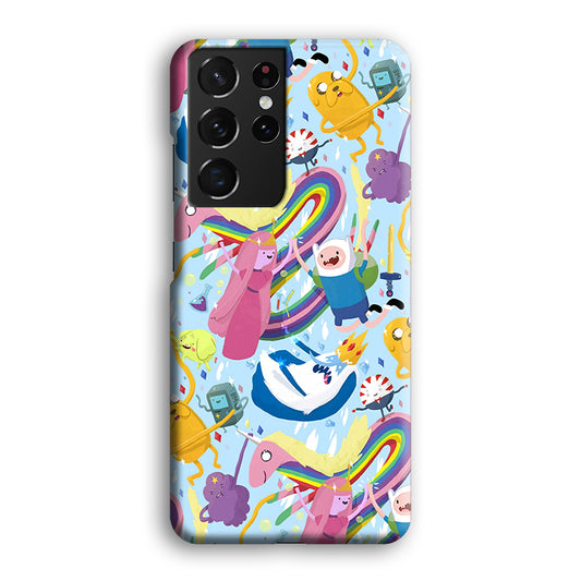 Adventure Time Flying and Playing Samsung Galaxy S21 Ultra Case