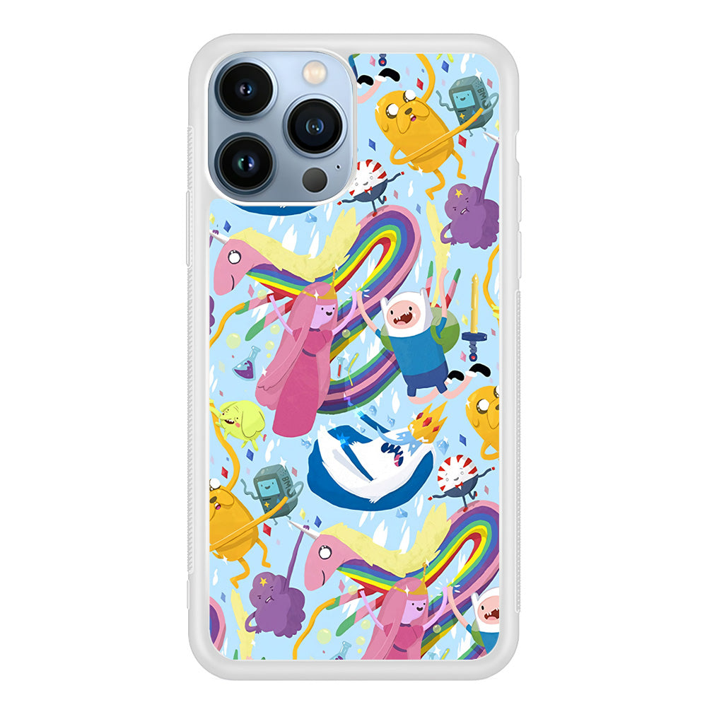 Adventure Time Flying and Playing iPhone 13 Pro Max Case