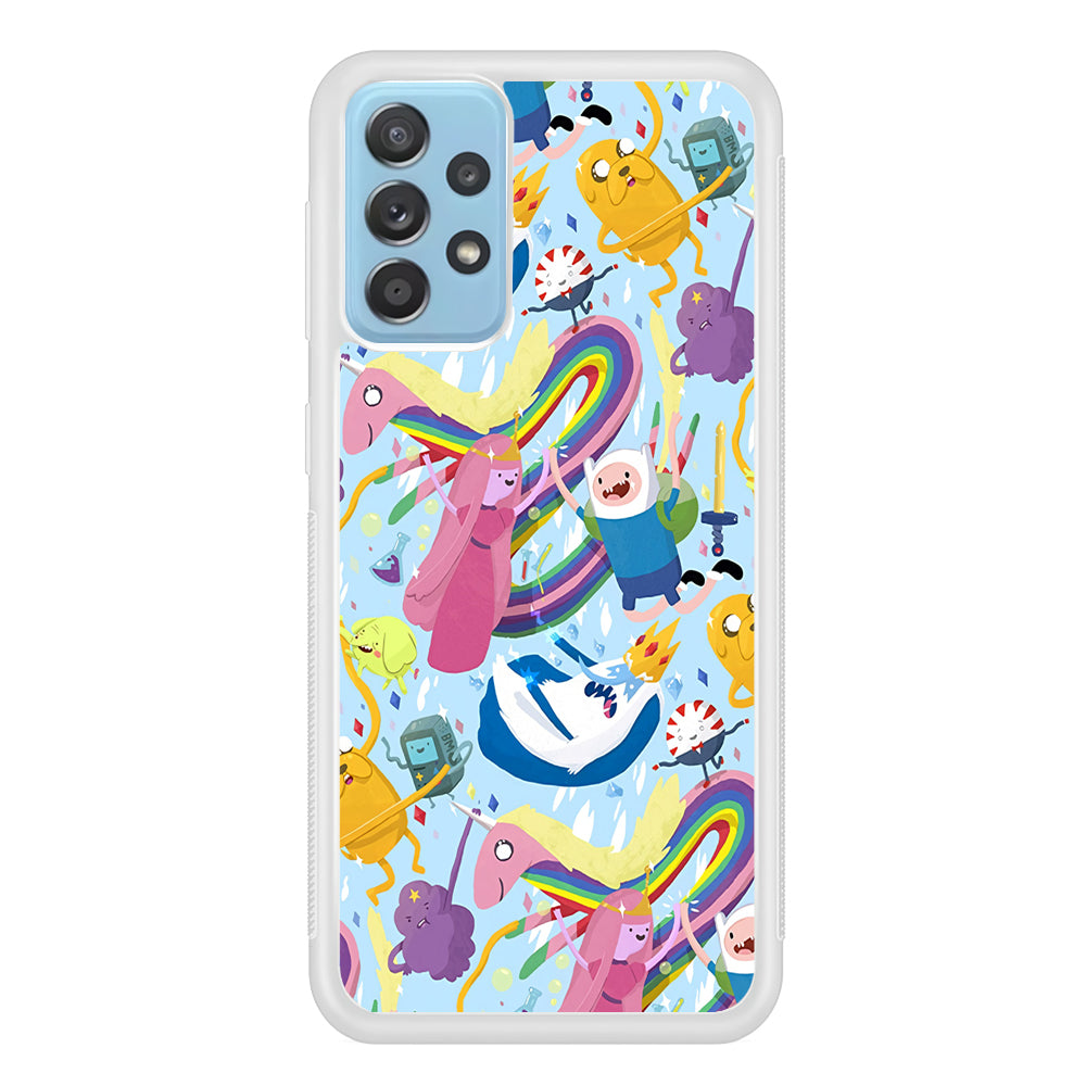 Adventure Time Flying and Playing Samsung Galaxy A52 Case