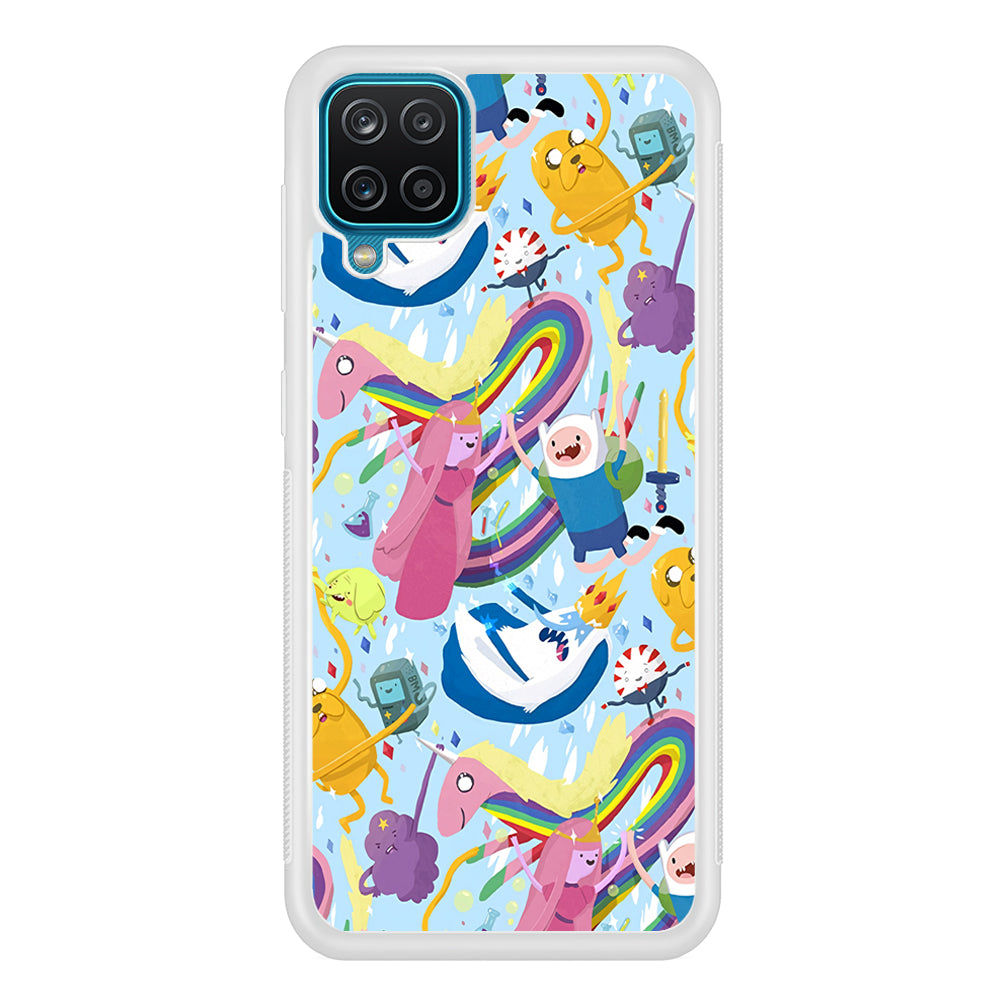 Adventure Time Flying and Playing Samsung Galaxy A12 Case