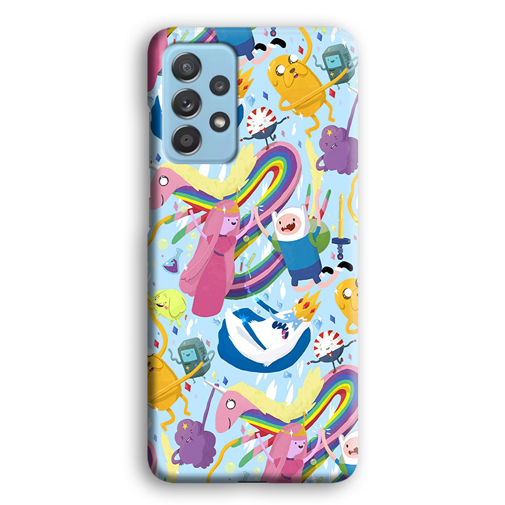Adventure Time Flying and Playing Samsung Galaxy A72 Case