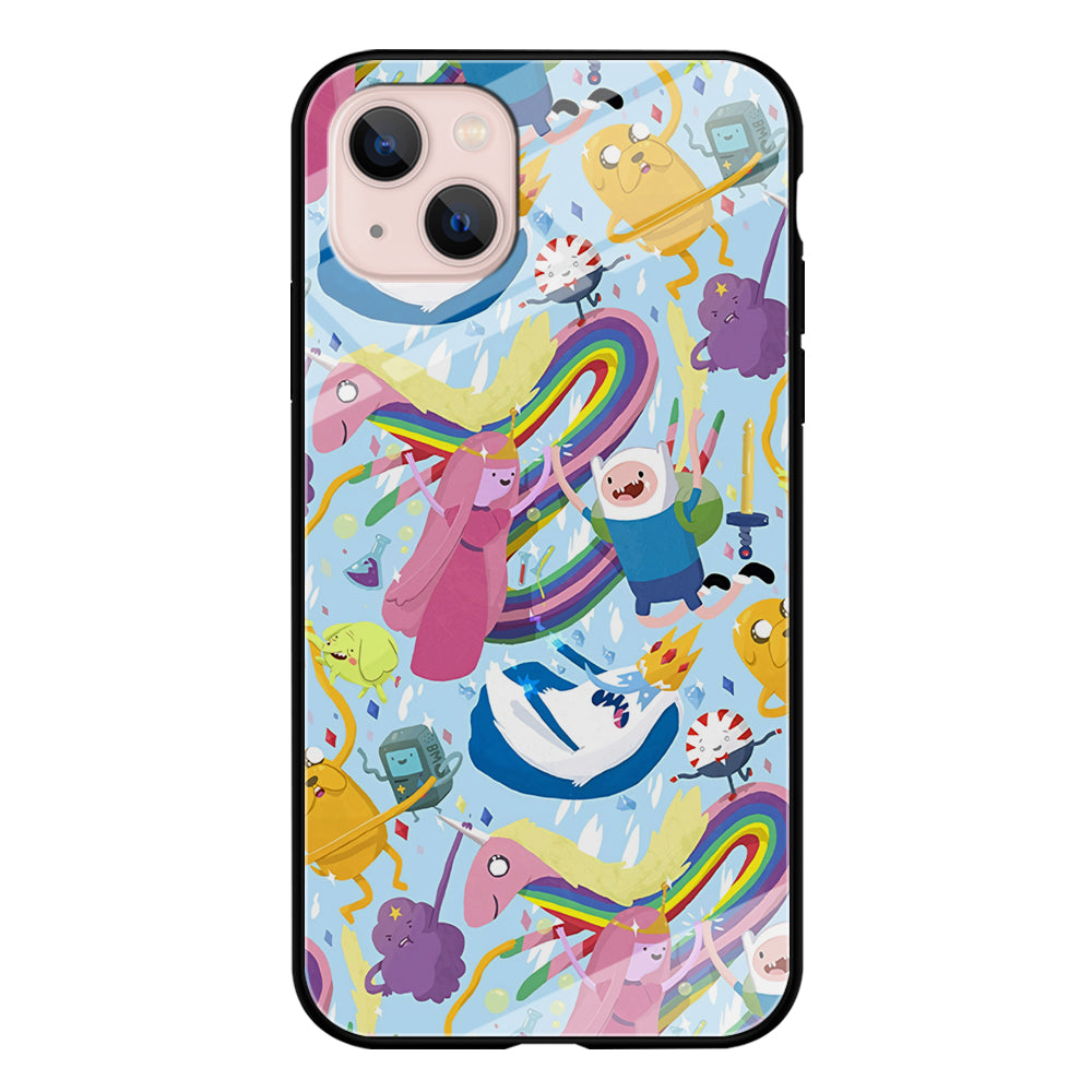 Adventure Time Flying and Playing iPhone 13 Case