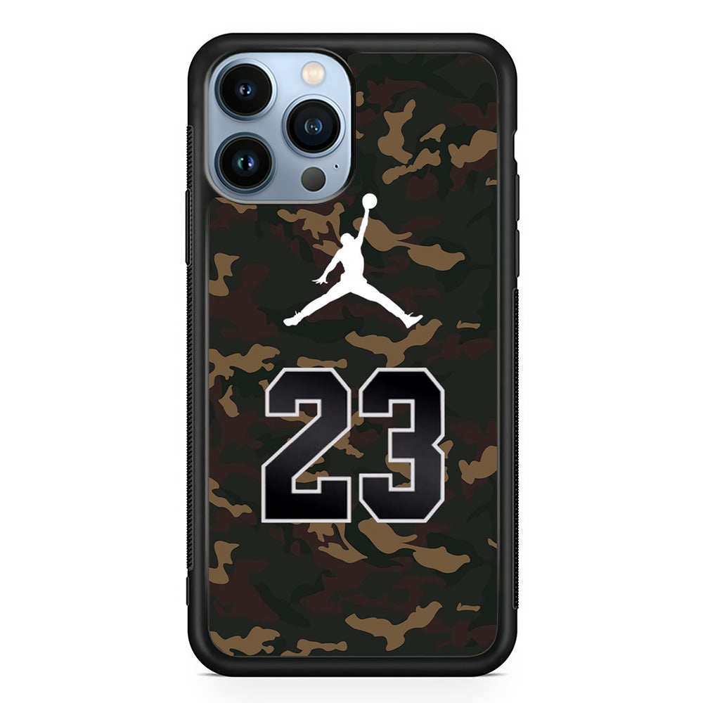 Air Jordan 23 Dark Green Camo iPhone 13 Pro Max Case