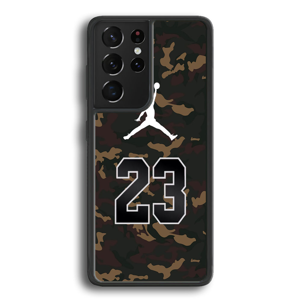 Air Jordan 23 Dark Green Camo Samsung Galaxy S21 Ultra Case