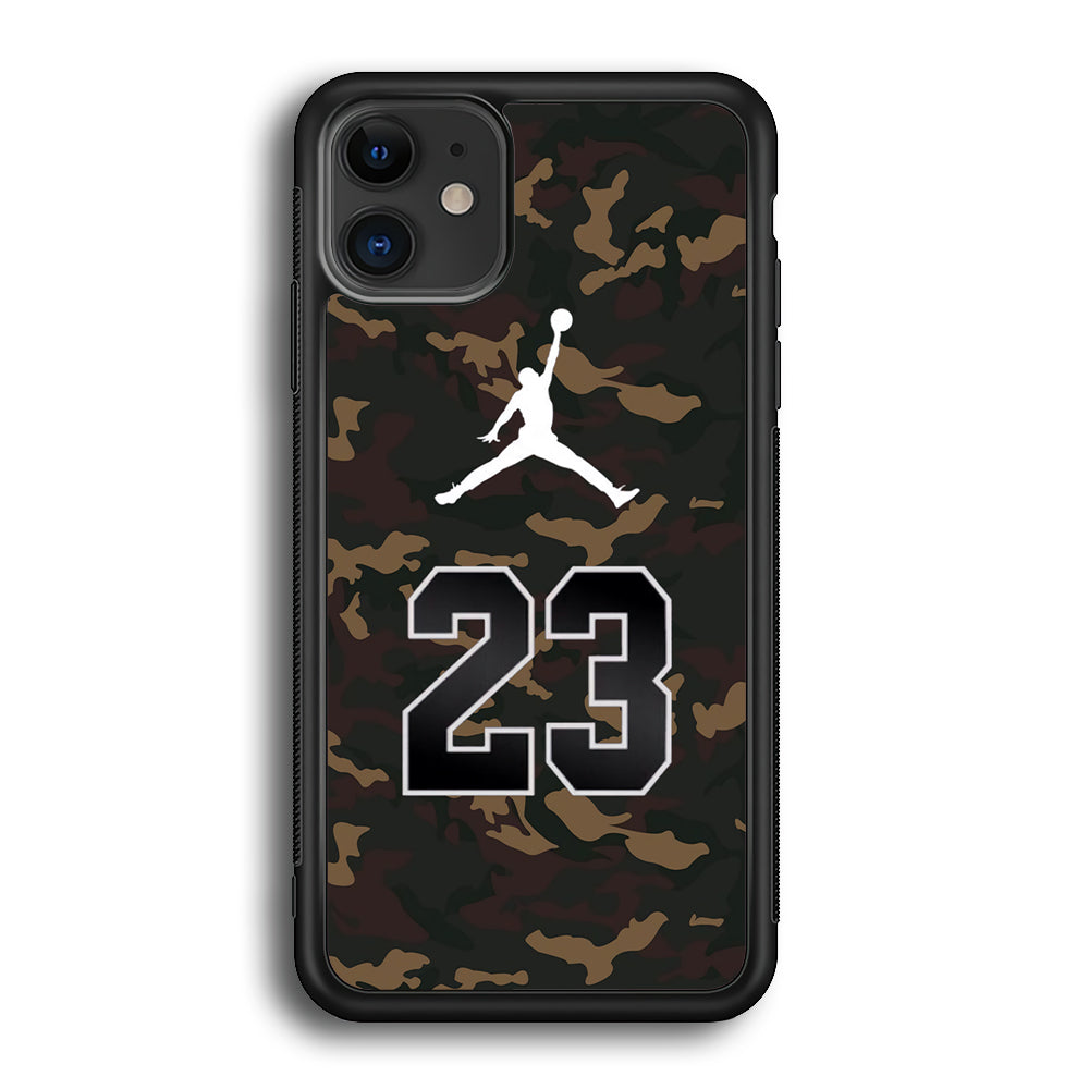 Air Jordan 23 Dark Green Camo iPhone 12 Case