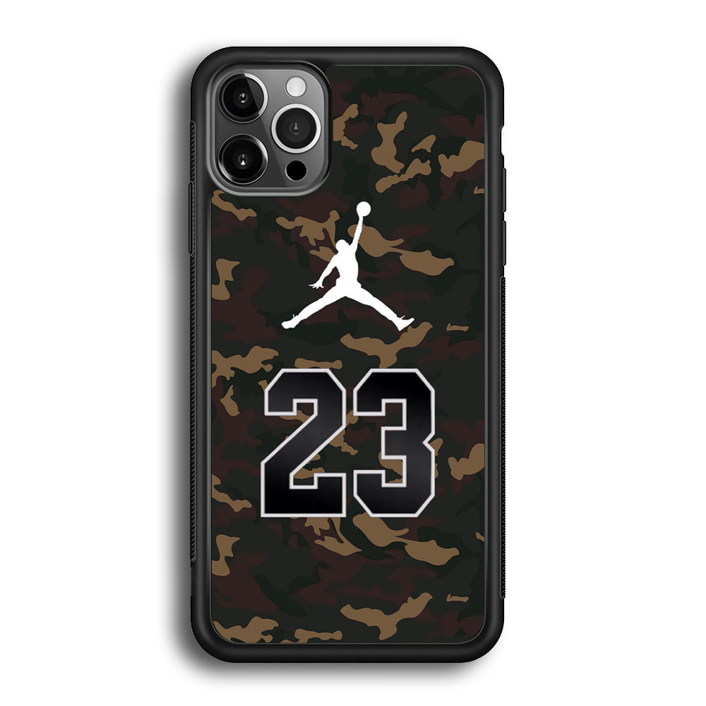 Air Jordan 23 Dark Green Camo iPhone 12 Pro Case
