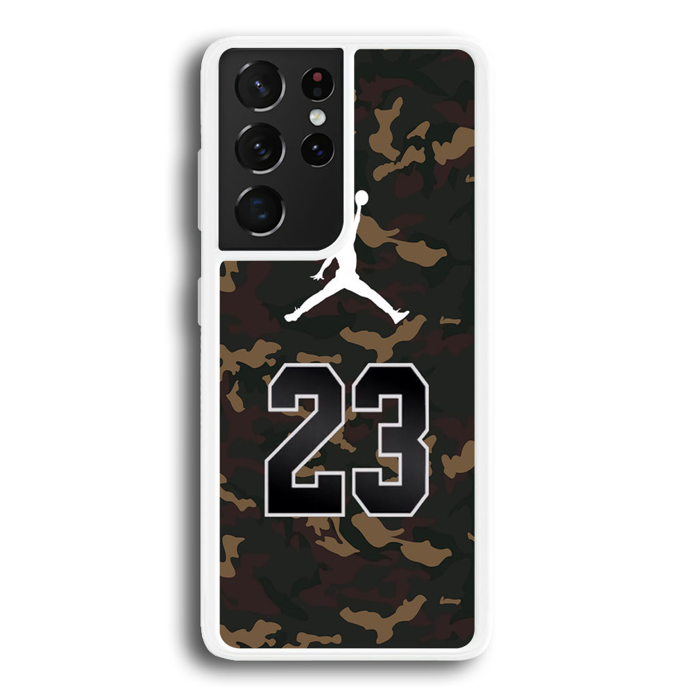 Air Jordan 23 Dark Green Camo Samsung Galaxy S21 Ultra Case