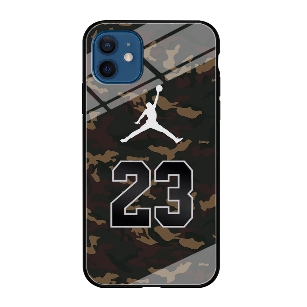 Air Jordan 23 Dark Green Camo iPhone 12 Case