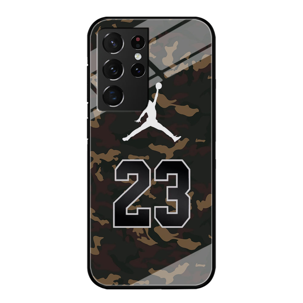 Air Jordan 23 Dark Green Camo Samsung Galaxy S21 Ultra Case