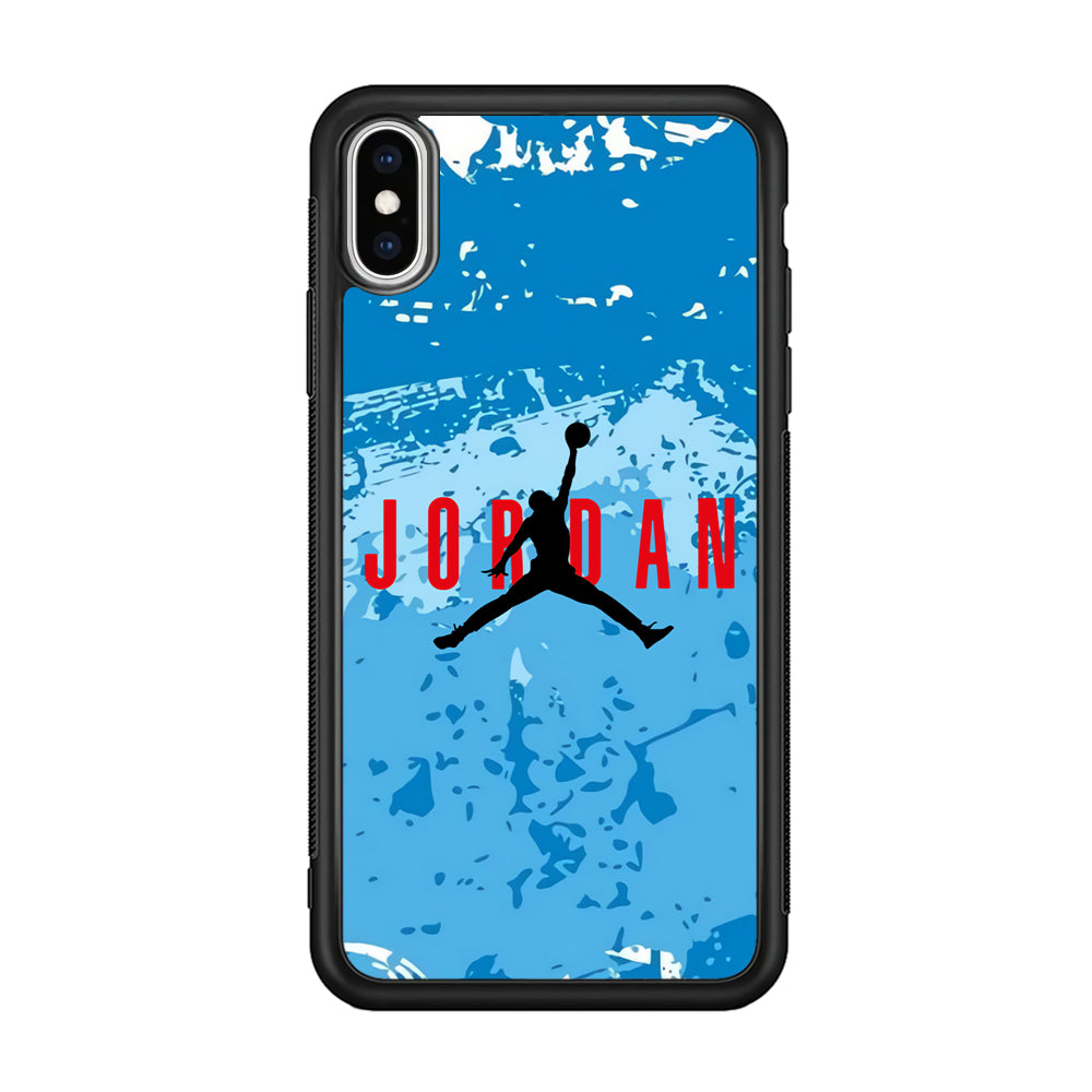 Air Jordan Blue Abstract iPhone X Case